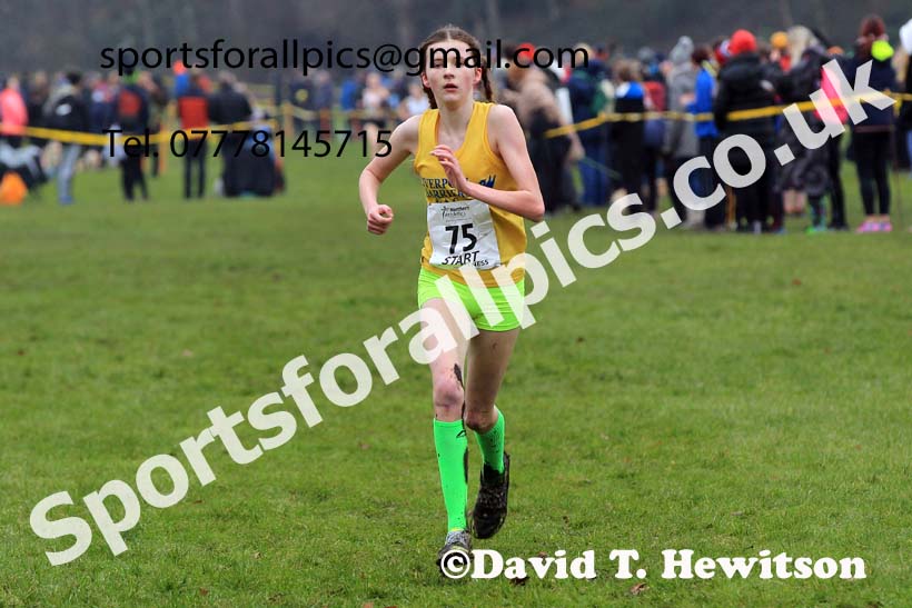 Girls Under-15s 2023 Northern Cross Country Champs., Witton Park, Blackburn. Photo: David T. Hewitson/Sports for All Pics